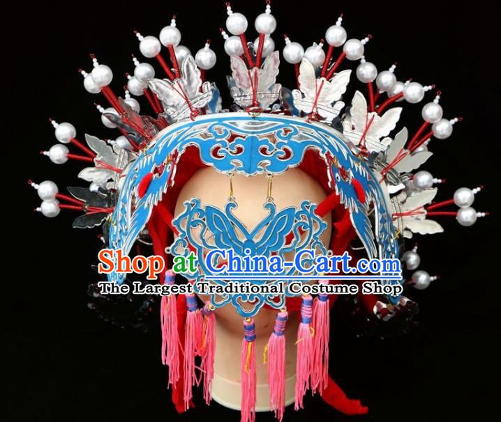 Chinese Beijing Opera Phoenix Coronet Traditional Peking Opera Bride Hat Hair Accessories for Women