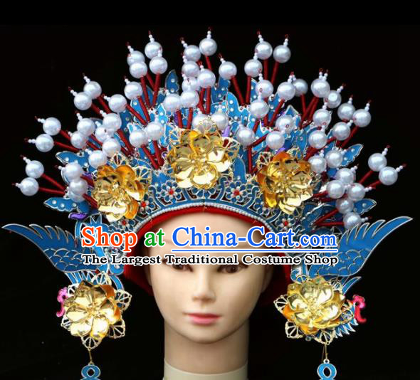 Chinese Beijing Opera Phoenix Coronet Traditional Peking Opera Bride Hat Hair Accessories for Women