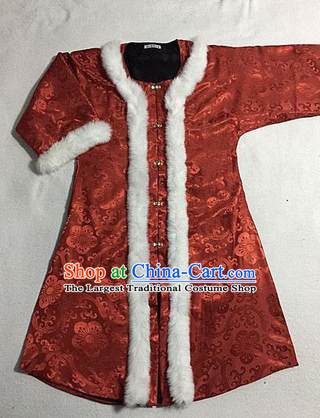 Chinese Ancient Nobility Lady Purplish Red Coat Traditional Ming Dynasty Princess Costume for Women