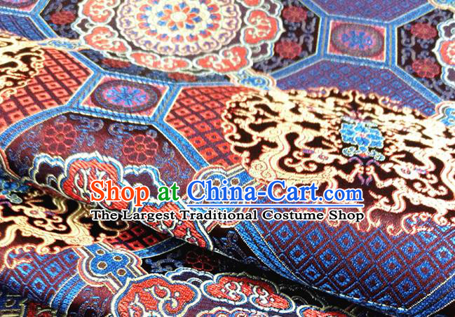 Asian Chinese Traditional Pattern Design Purplish Red Brocade Cheongsam Fabric Silk Material