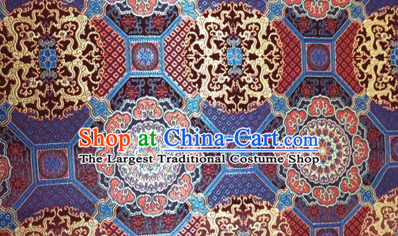Asian Chinese Traditional Pattern Design Purplish Red Brocade Cheongsam Fabric Silk Material