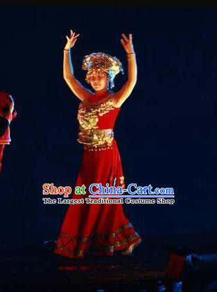 Chinese The Quest for Liu Sanjie Stage Performance Zhuang Nationality Dance Costumes for Women for Men