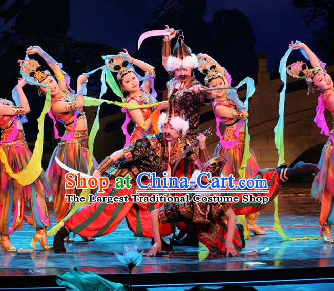 Chinese The Dream of Tang Dynasty General Stage Performance Dance Costume for Men