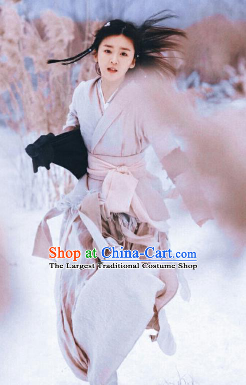 Ancient Chinese Drama Ever Night Maidservant Sang Sang Dress Traditional Tang Dynasty Female Swordsman Costumes for Women