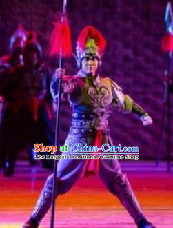 Chinese Back to Song Dynasty General Armor Stage Performance Dance Costume for Men