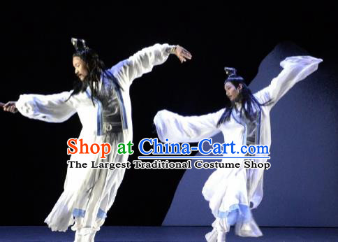 Chinese River Theatre The Peach Colony Swordsman Stage Performance Dance Costume for Men