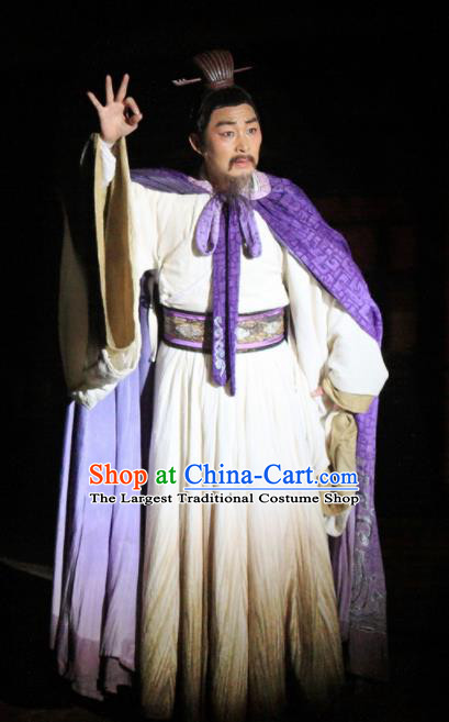 Chinese The Legend of Zhugeliang Three Kingdoms Period Liu Bei Dance Stage Performance Costume for Men