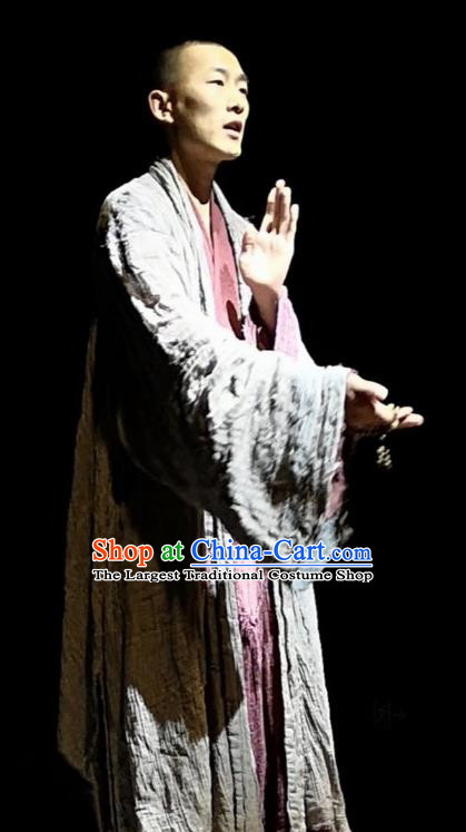 Chinese Encore Dunhuang Tang Dynasty Monk Clothing Stage Performance Dance Costume for Men