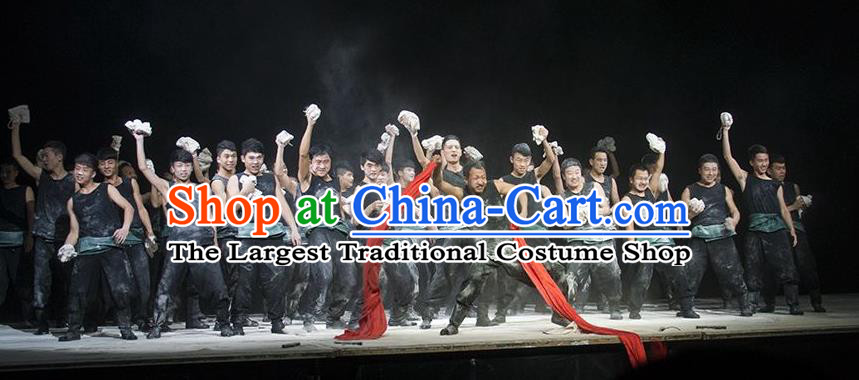 Chinese Encore Pingyao Folk Dance Stage Performance Costume for Men