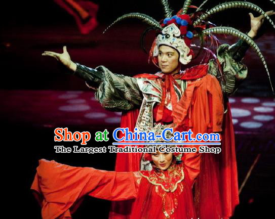 Chinese Picturesque Huizhou Opera Ancient General Armor Clothing Stage Performance Dance Costume for Men