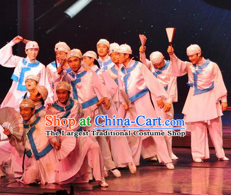 Chinese Picturesque Huizhou Ancient Qing Dynasty Clothing Stage Performance Dance Costume for Men