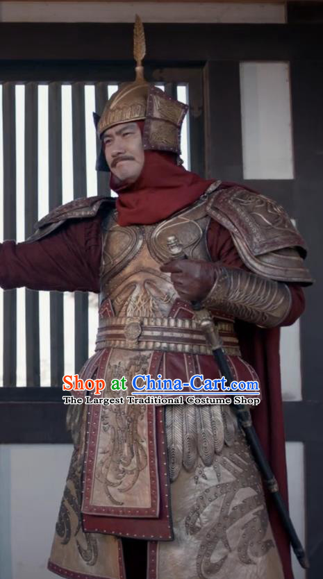 Ever Night Chinese Drama Ancient Tang Dynasty General Body Armor Swordsman Costumes for Men