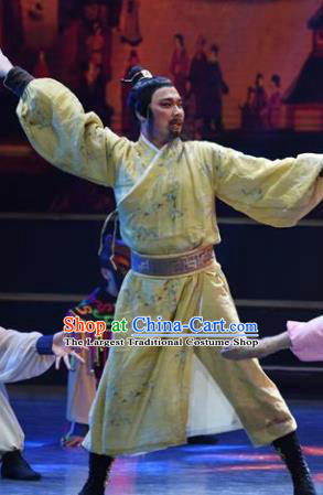 Chinese Han Wind Float In The Sky Han Dynasty Emperor Liu Bang Dance Clothing Stage Performance Costume for Men