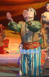 Chinese The Moon Rising On The Helan Mountain Hui Nationality Clothing Stage Performance Dance Costume for Men