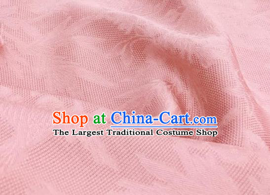 Traditional Chinese Classical Plum Blossom Pattern Pink Silk Fabric Ancient Hanfu Dress Brocade Cloth