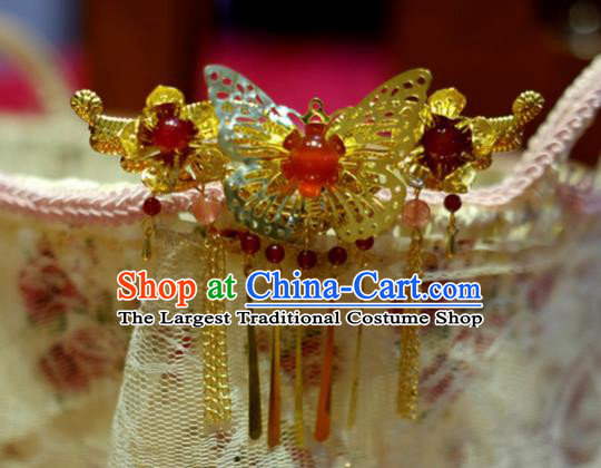 Chinese Traditional Ancient Court Queen Butterfly Hairpins Classical Hanfu Hair Accessories for Women