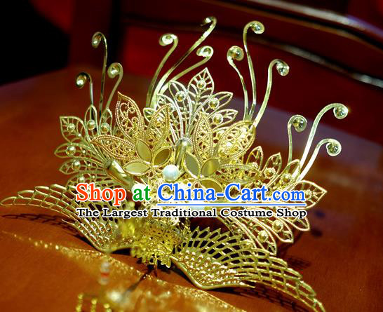 Chinese Traditional Ancient Court Queen Hair Comb Hairpins Classical Hanfu Hair Accessories Complete Set for Women