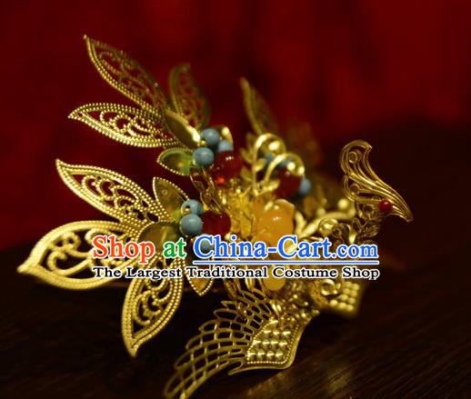 Chinese Ancient Court Queen Hair Crown Hairpins Traditional Classical Hanfu Hair Accessories for Women