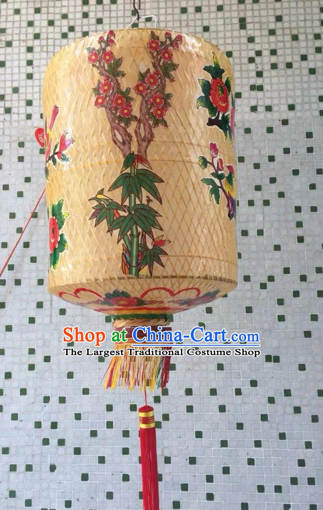 Chinese Traditional New Year Hanging Lantern Handmade Bamboo Weaving Palace Lanterns