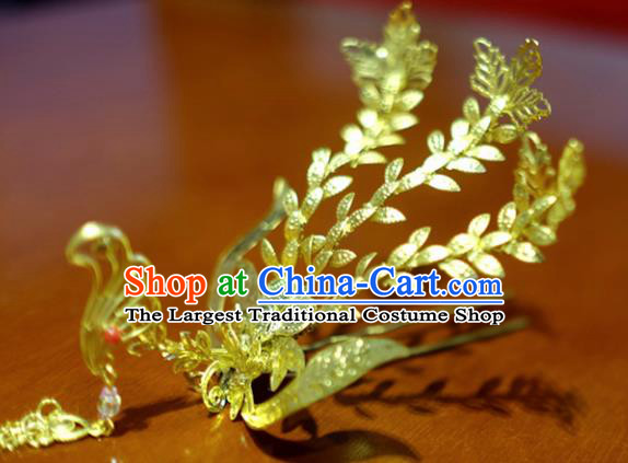 Chinese Traditional Ancient Court Queen Phoenix Tassel Hairpins Classical Hanfu Hair Accessories for Women