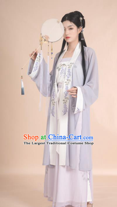 Traditional Chinese Song Dynasty Female Civilian Replica Costumes Ancient Young Lady Hanfu Dress for Women