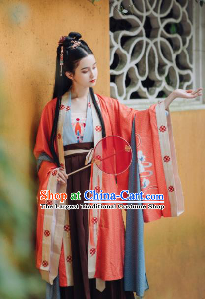 Traditional Chinese Song Dynasty Imperial Concubine Replica Costumes Ancient Court Princess Hanfu Dress for Women