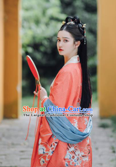 Traditional Chinese Song Dynasty Imperial Concubine Replica Costumes Ancient Court Princess Hanfu Dress for Women