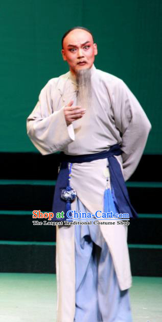 Xu Tietang Traditional Chinese Qin Opera Qing Dynasty Civilian Stage Performance Costumes and Headwear for Men