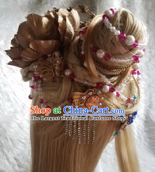 Traditional Chinese Cosplay Female Swordsman Hairpins Ancient Princess Hanfu Hair Accessories for Women