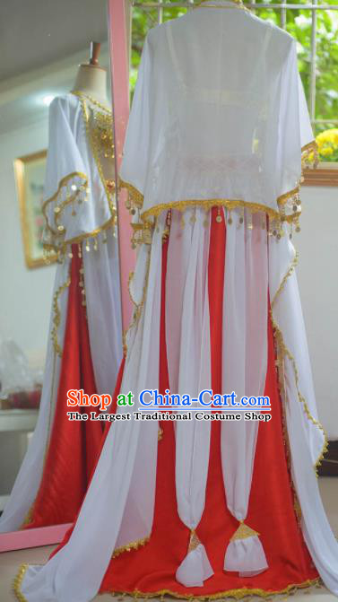 Chinese Classical Dance Flying Apsaras Dress Ancient Female Swordsman Heroine Costume for Women