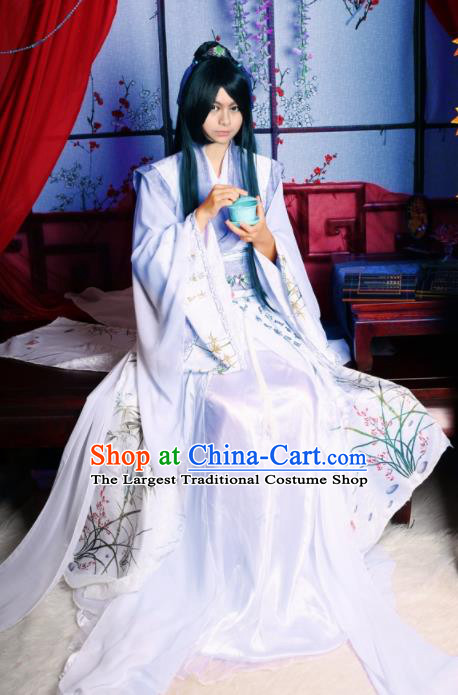 Traditional Chinese Cosplay Swordsman Clothing Ancient Prince Nobility Childe Costume for Men