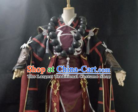 Traditional Chinese Cosplay Shaolin Monk Clothing Ancient Swordsman Costume for Men