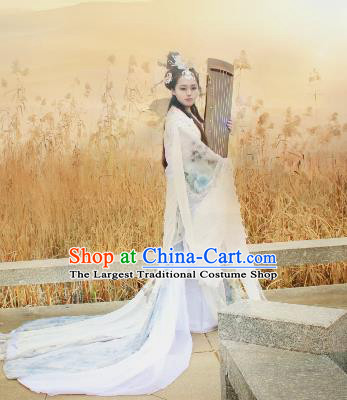 Chinese Cosplay Imperial Consort White Dress Ancient Female Swordsman Knight Costume for Women