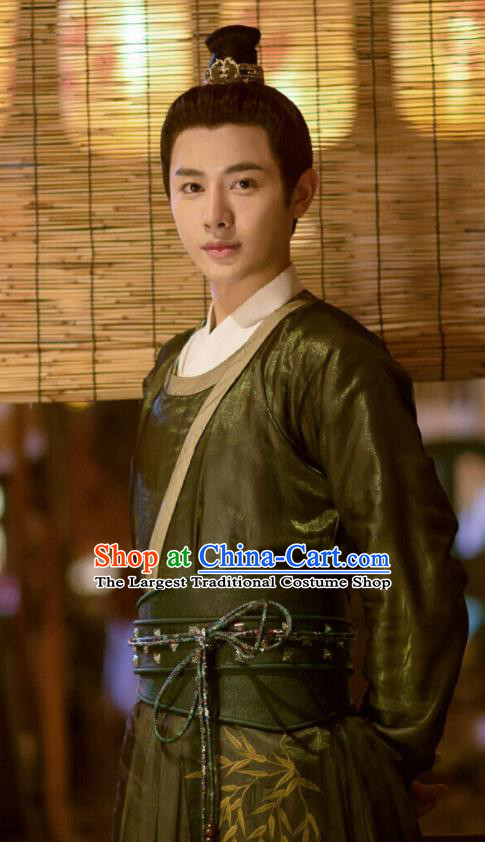 Ancient Chinese Song Dynasty Scholar Wang Kuan Hanfu Clothing Drama Young Blood Swordsman Costumes for Men