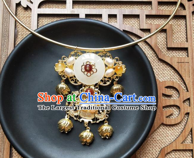 Traditional Chinese Ancient Princess Necklace Ming Dynasty Court Necklet Accessories for Women