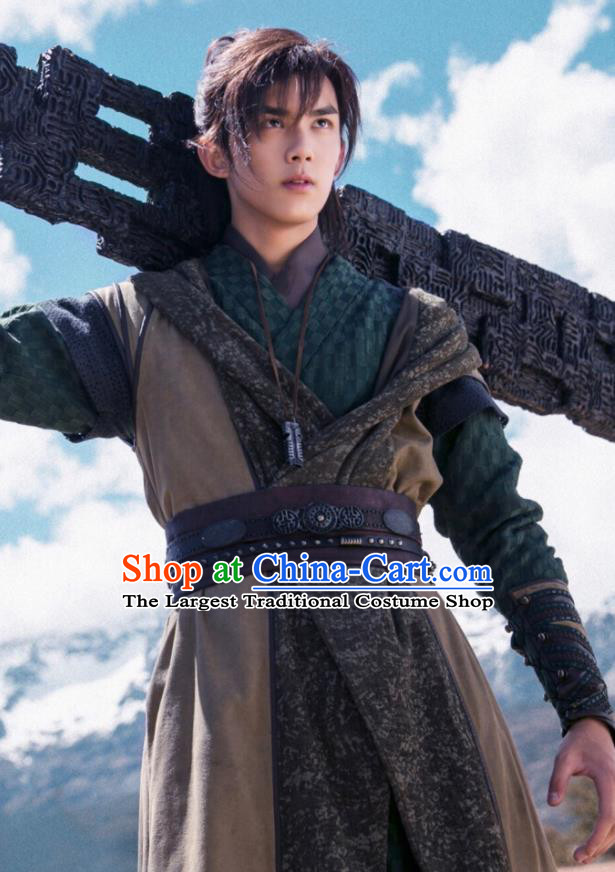 Ancient Chinese Drama Fights Break Sphere Civilian Swordsman Xiao Yan Wu Lei Costumes for Men