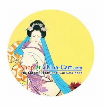 Japanese Handmade Printing Kimono Geisha Yellow Oil Paper Umbrella Traditional Dance Umbrellas