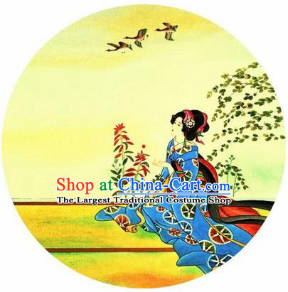 Japanese Handmade Printing Yellow Oil Paper Umbrella Traditional Dance Umbrellas