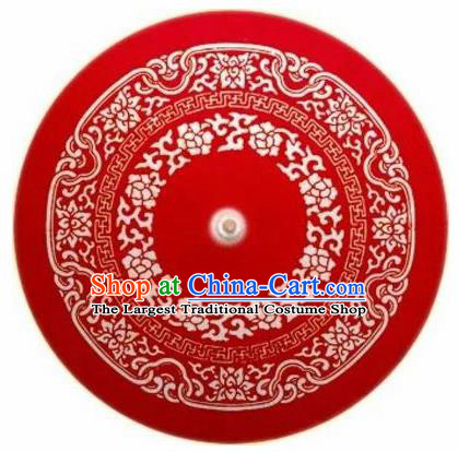 Chinese Handmade Flowers Pattern Red Oil Paper Umbrella Traditional Decoration Umbrellas