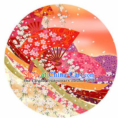 Japanese Handmade Printing Cherry Blossom Red Oil Paper Umbrella Traditional Decoration Umbrellas