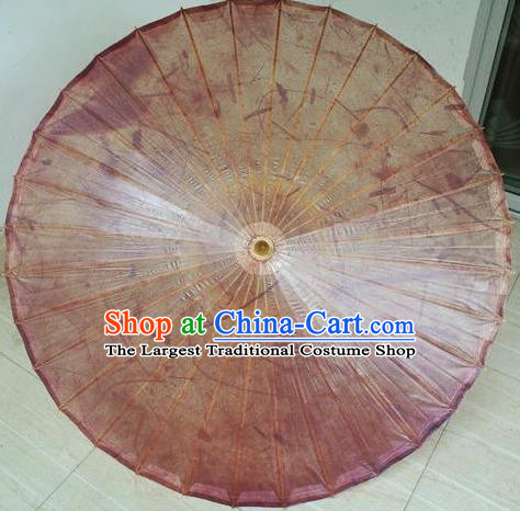 Chinese Classical Dance Handmade Brown Paper Umbrella Traditional Decoration Umbrellas