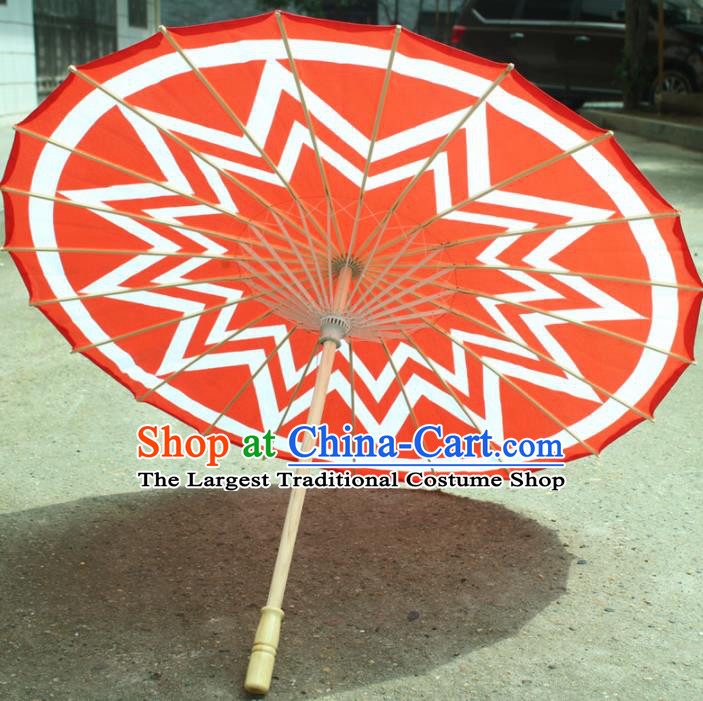 Handmade Chinese Classical Dance Red Silk Umbrella Traditional Cosplay Decoration Umbrellas