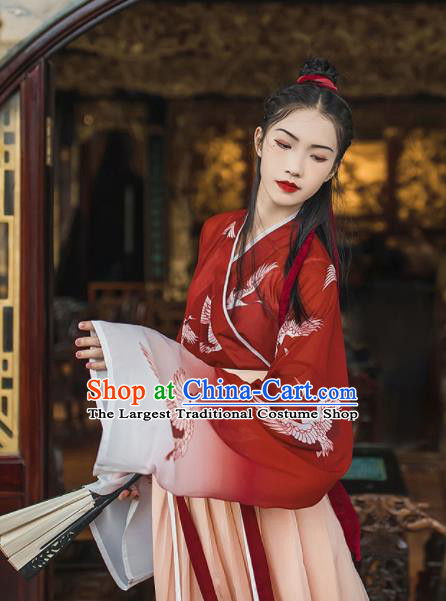 Traditional Chinese Classical Dance Hanfu Dress Stage Show Costume for Women