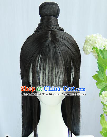 Traditional Chinese Cosplay Jin Dynasty Nobility Lady Wigs Sheath Ancient Flying Apsaras Chignon for Women