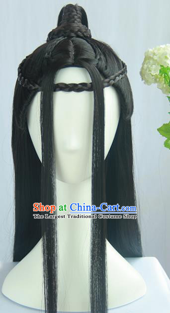 Traditional Chinese Cosplay Jin Dynasty Court Lady Wigs Sheath Ancient Flying Apsaras Chignon for Women
