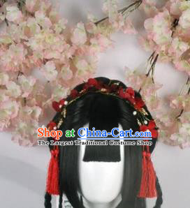 Traditional Chinese Cosplay Swordsman Princess Wigs Sheath Ancient Goddess Chignon for Women