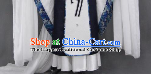 Chinese Traditional Cosplay King Navy Costumes Ancient Swordsman Clothing for Men