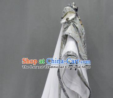 Customize Chinese Traditional Cosplay Monarch Grey Costumes Ancient Swordsman King Clothing for Men