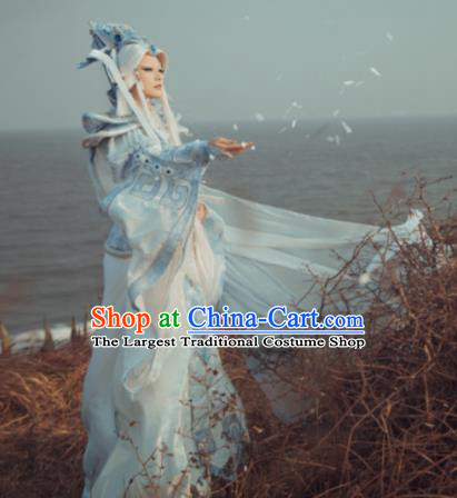 Customize Chinese Traditional Cosplay Monarch God Costumes Ancient Swordsman King Clothing for Men