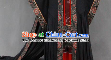 Customize Chinese Traditional Cosplay Monarch Black Costumes Ancient Swordsman Clothing for Men